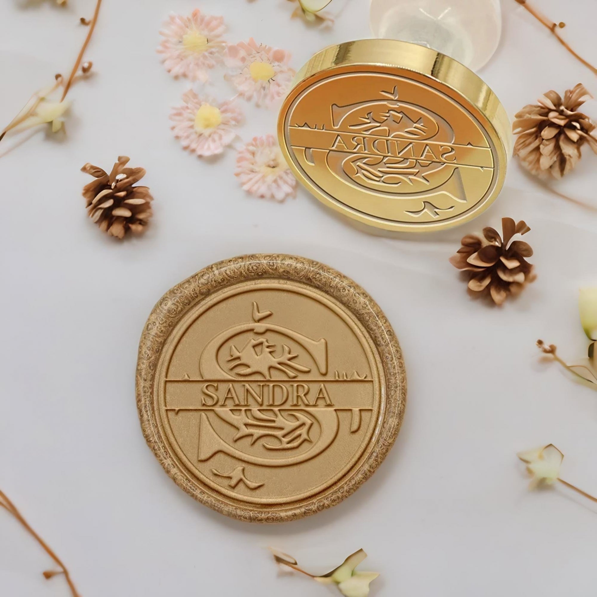 Custom Capital Letter Name Wax Seal Stamp - Letter S-3