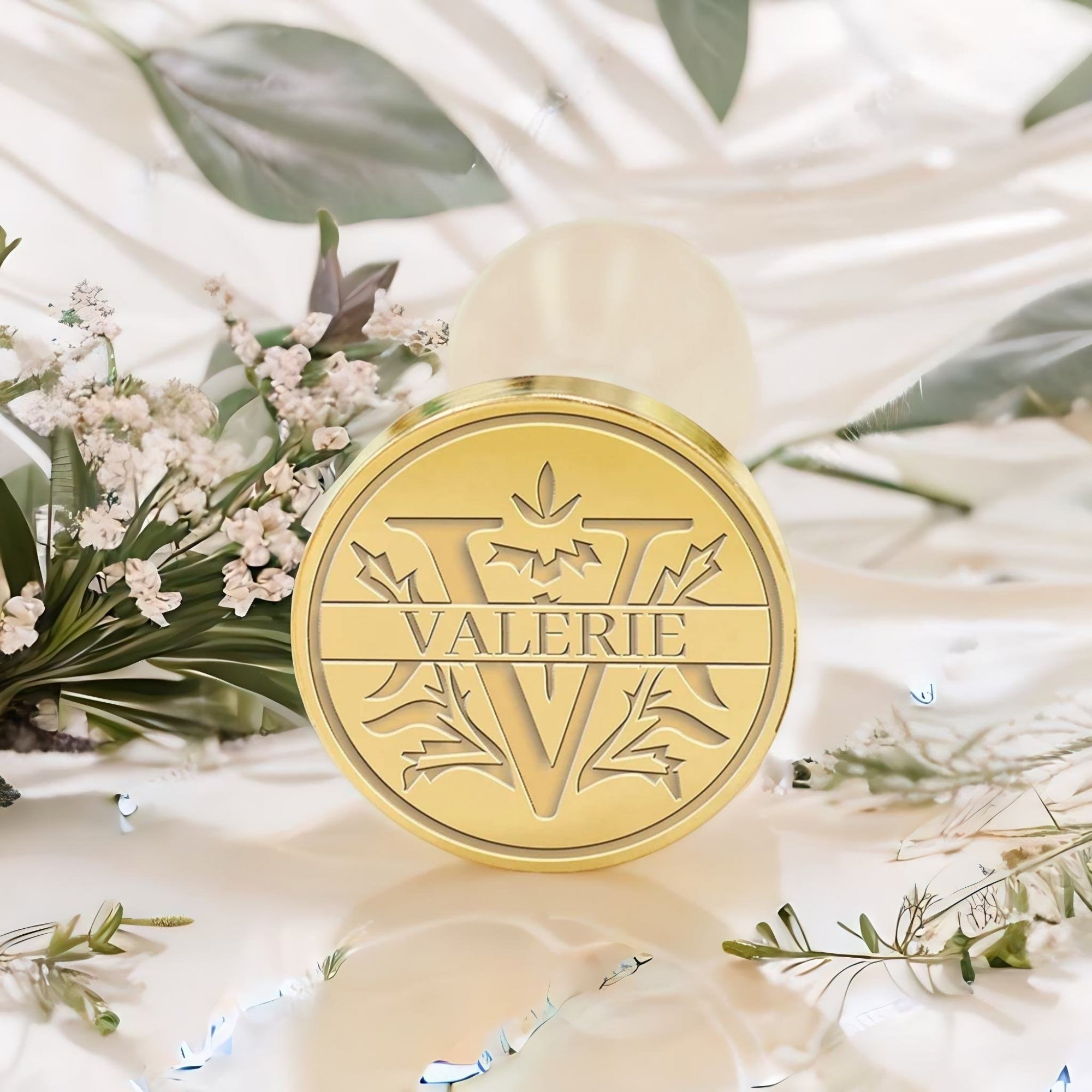 Custom Capital Letter Name Wax Seal Stamp - Letter V-1