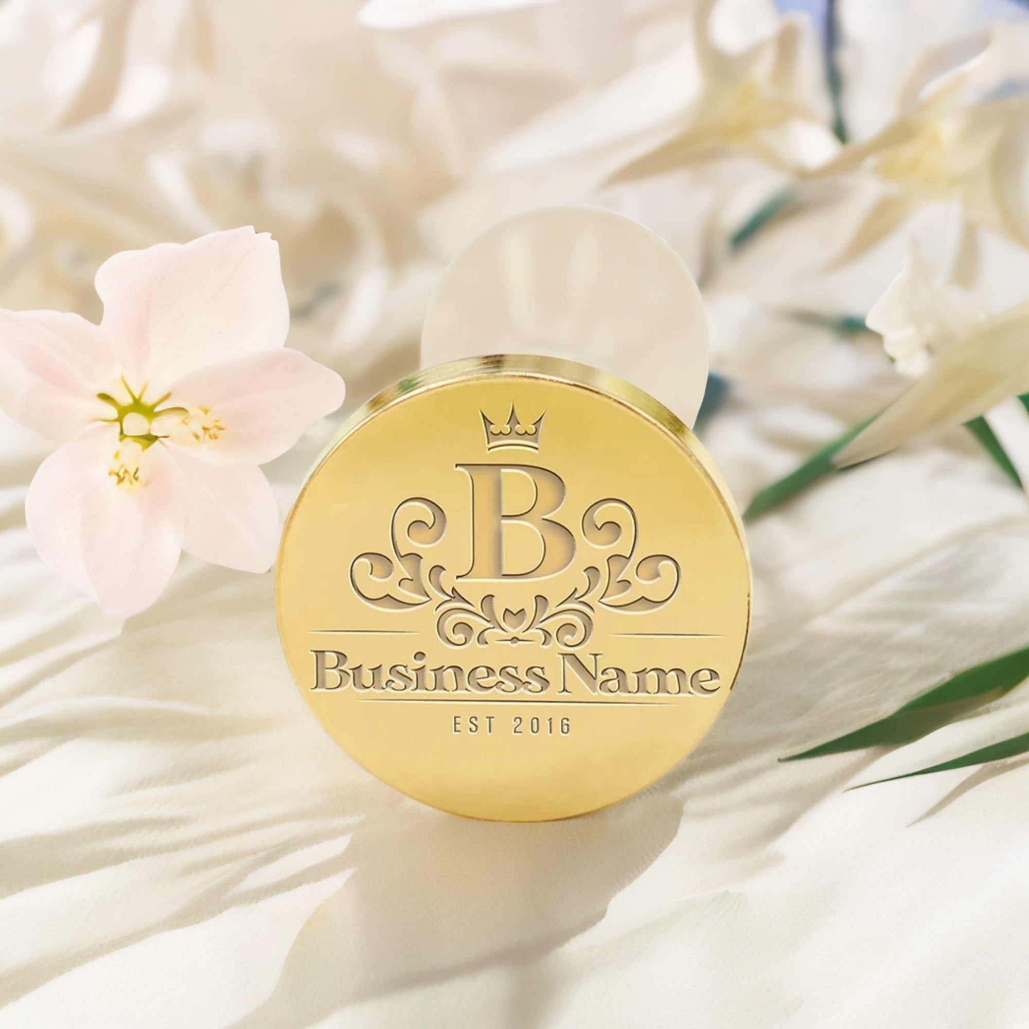 Custom Crest Wax Seal Stamps with Family, Business Logos - No.19