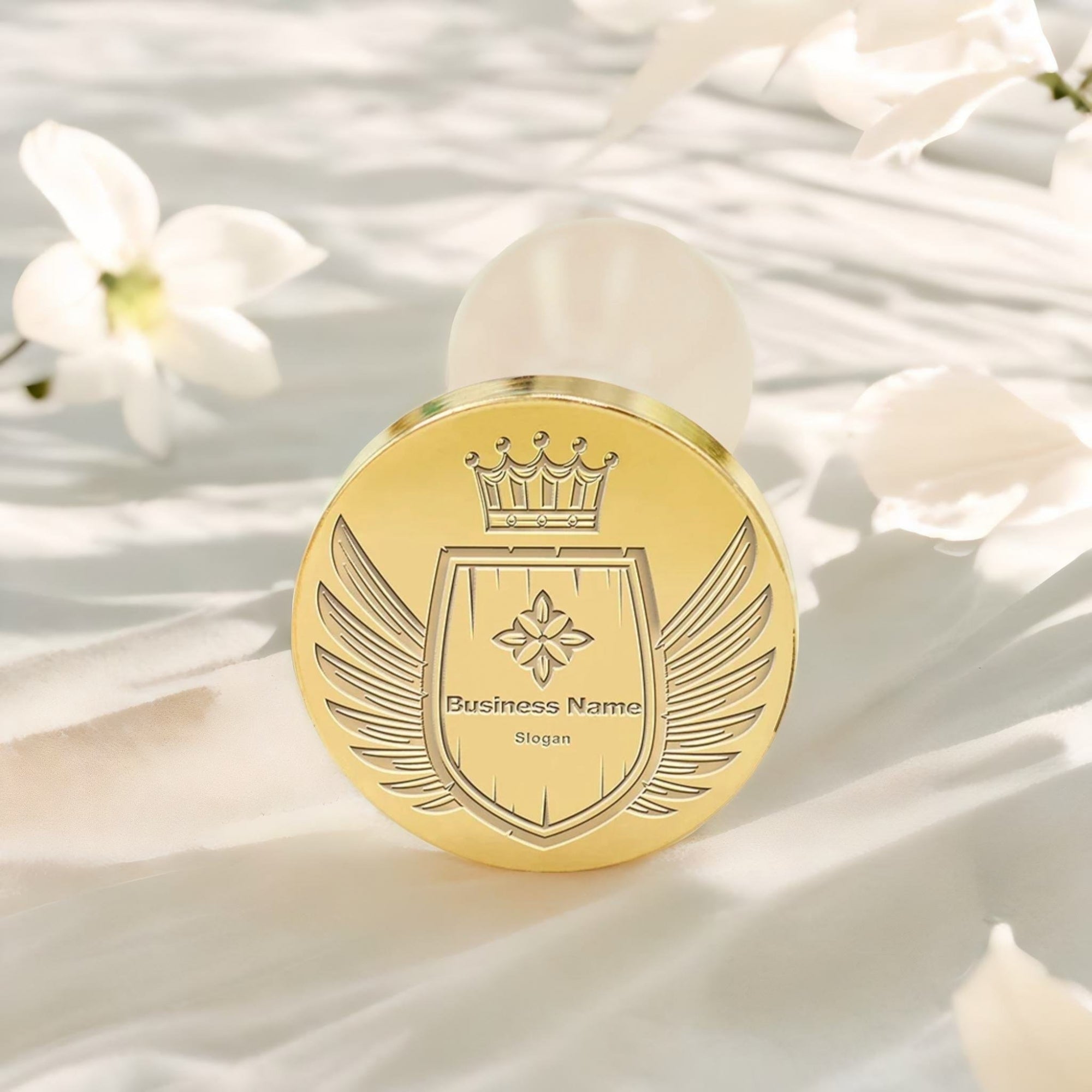 Custom Crest Wax Seal Stamps with Family, Business Logos - No.26