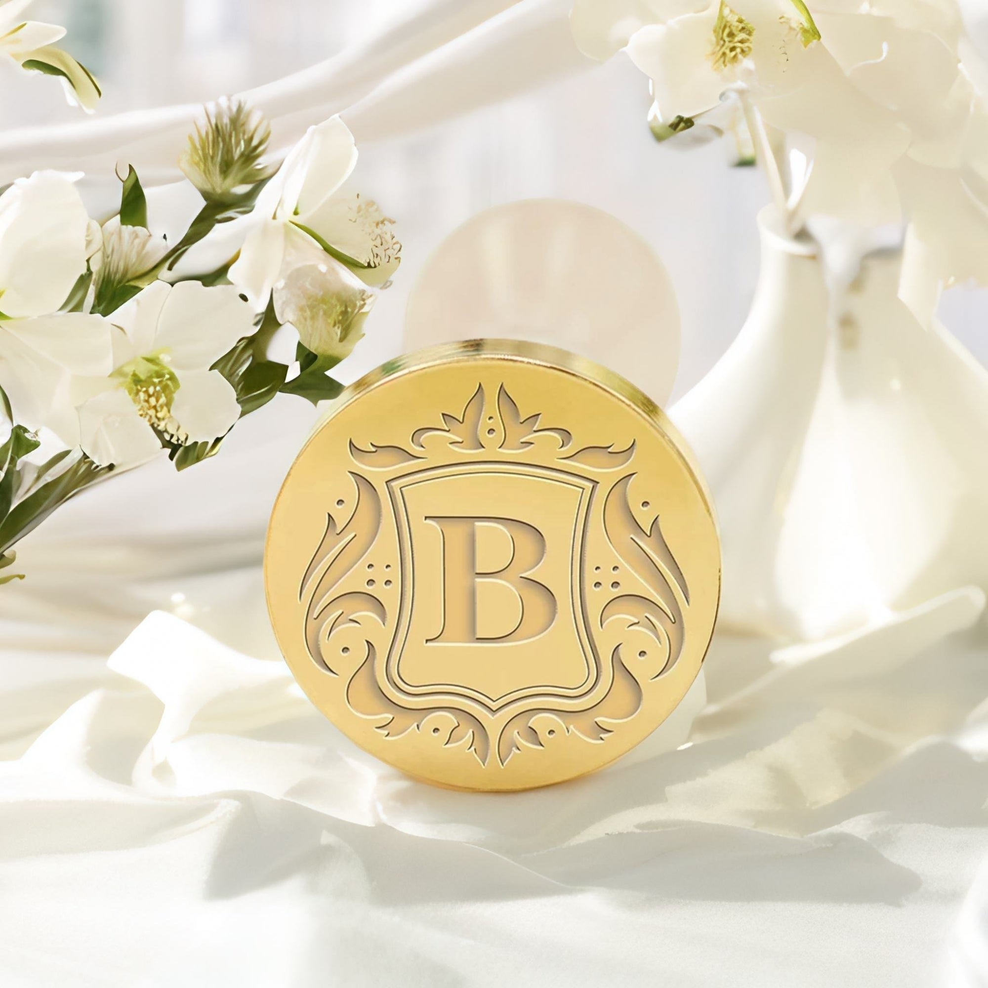 Custom Crest Wax Seal Stamps with Family, Business Logos - No.8