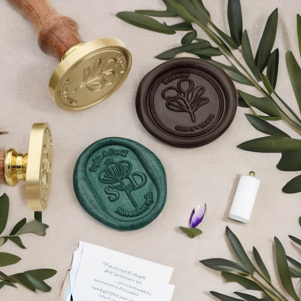 Oval Custom Wedding Wax Seal Stamp-1