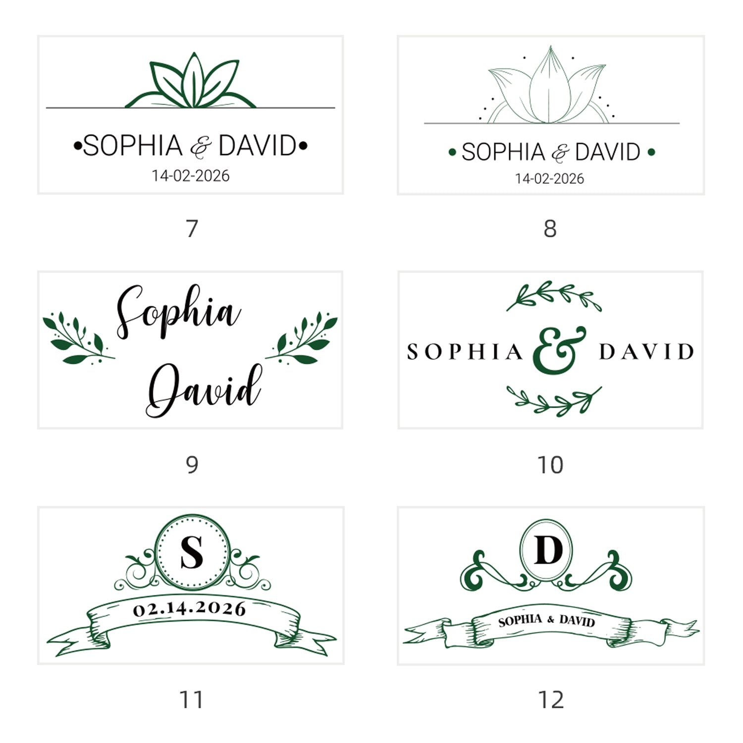 Rectangular Custom Wedding Wax Seal Stamp-sku1