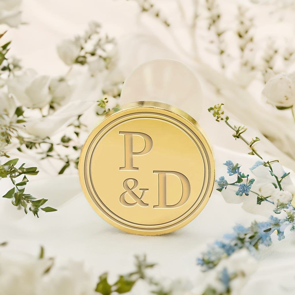 Simple Symbol Wedding Custom Wax Seal Stamp with Double Initials