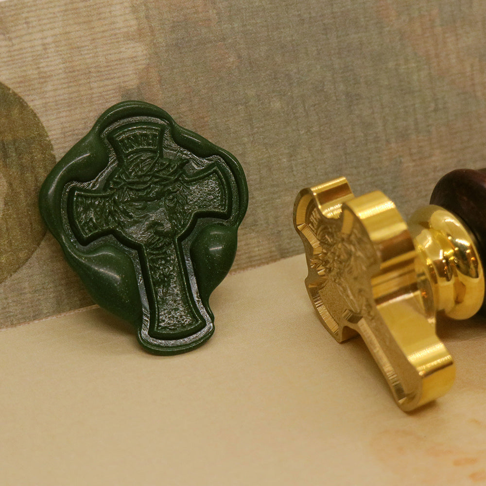 A cross INRI crucifix wax seal stamp from AMZ Deco.