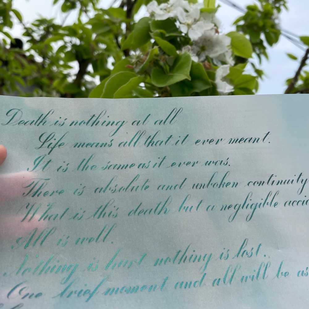 Blue Sky Vellum Writing Paper from AMZ Deco