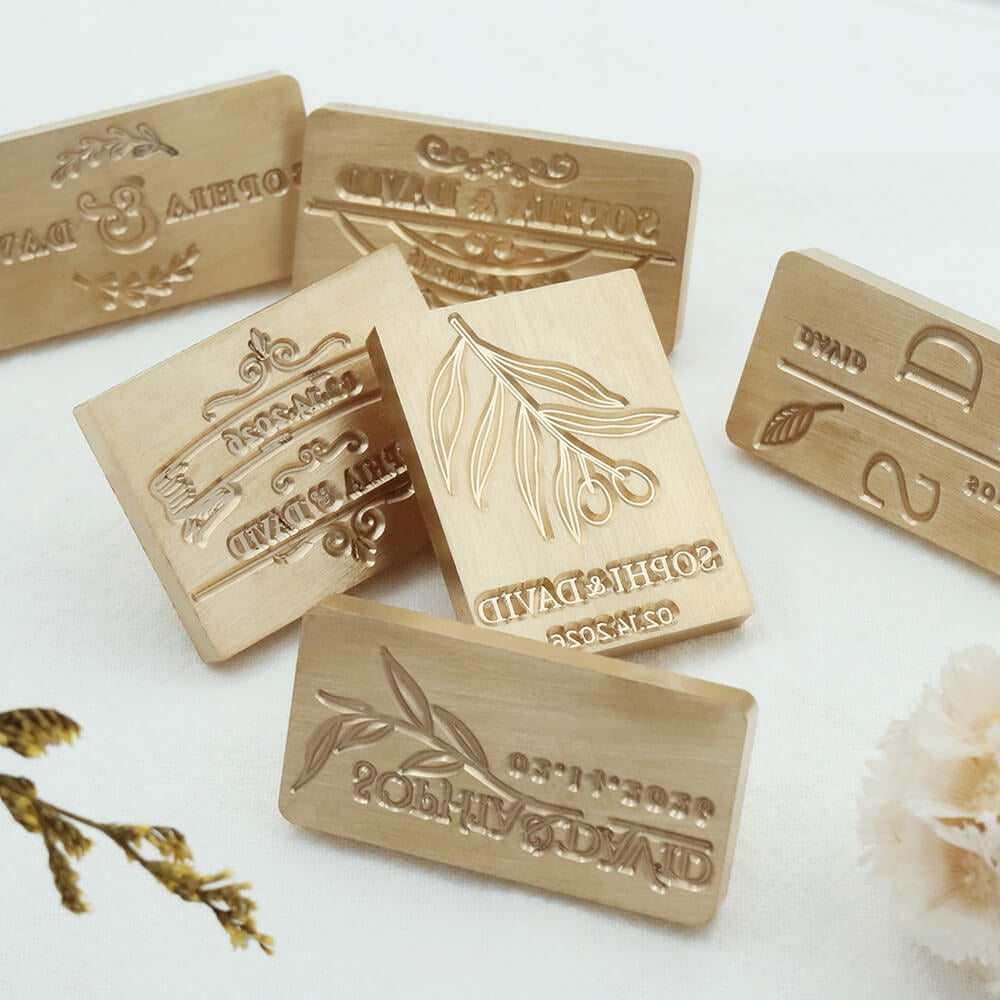 Rectangular Personalized Wedding Monogram Wax Seal Stamp