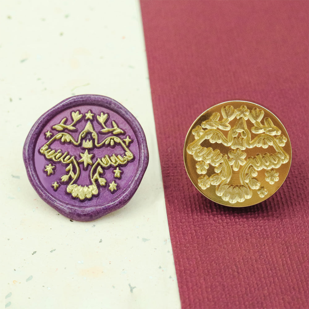 Tatimagic X AMZ Deco Medieval Designs Wax Seal Stamps Tatimagic X AMZ Deco Medieval Designs Wax Seal Stamps Star Raven