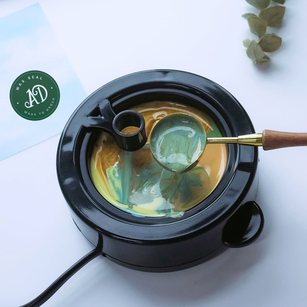 Use an electric sealing wax melting pot 1