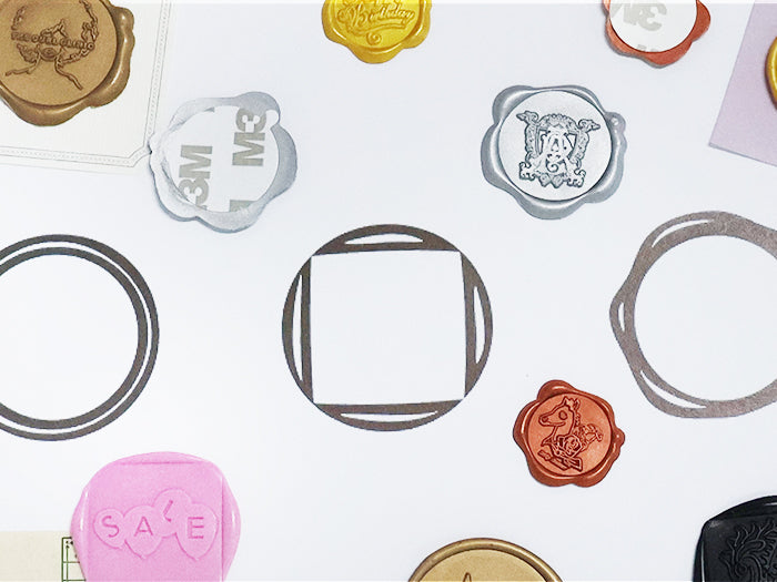 Custom Wax Seal Sticker - Round & Square &  Custom Shape & Colors